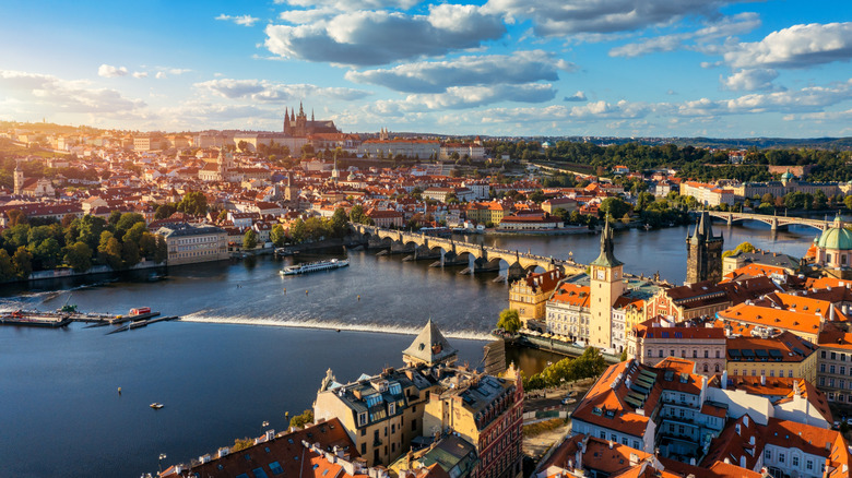 Prague aerial view