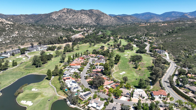 looking down on Ramona in San Diego County