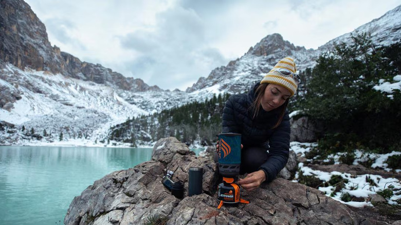 woman using Fast Boil System