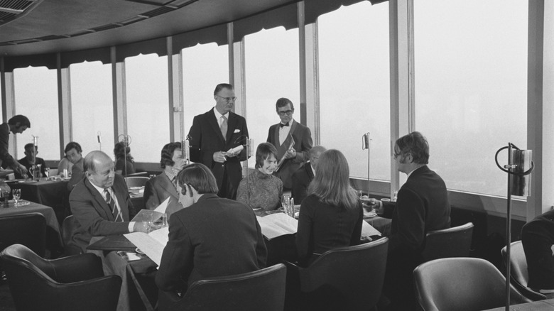 A revolving restaurant in London's Post Office Tower opens in 1971