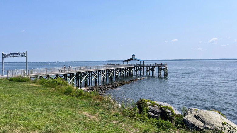 The pier out to sea at Rocky Point State Park.