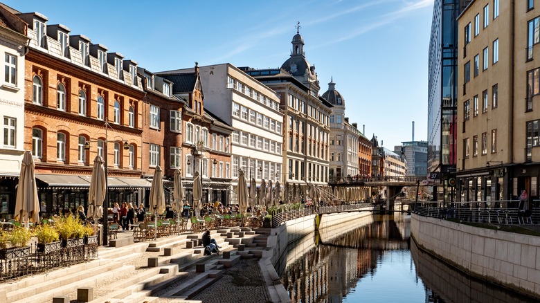 Downtown thoroughfare of Aarhus