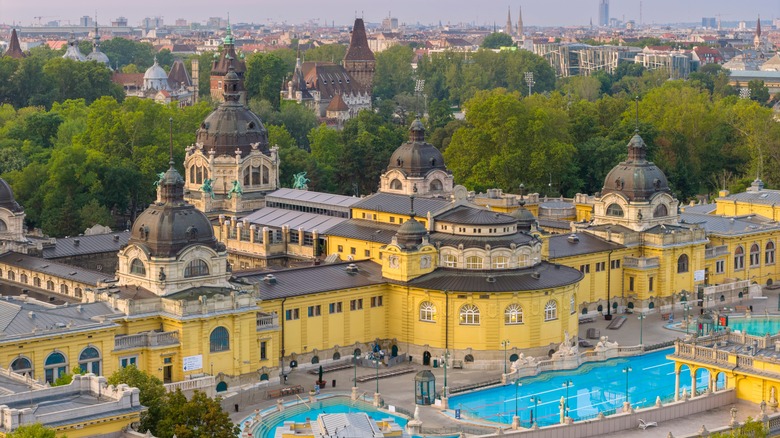 Aerial view of Szechenyi Baths