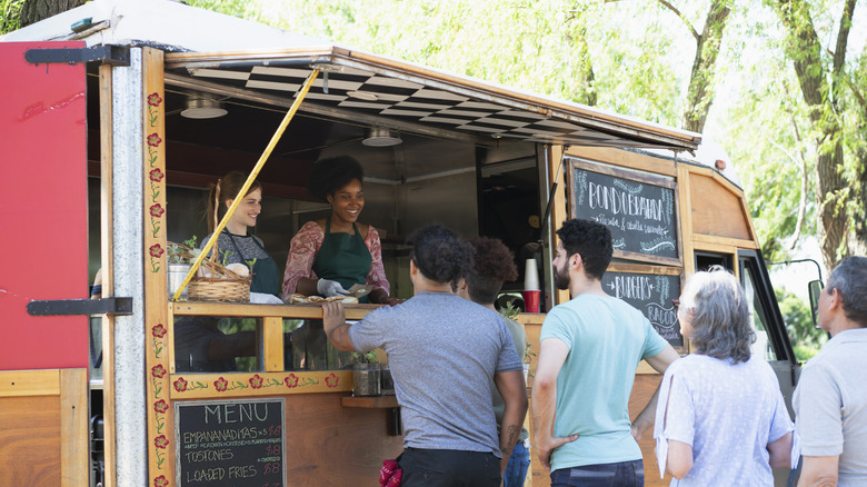 people at food truck