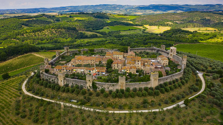 medieval town with circular wall