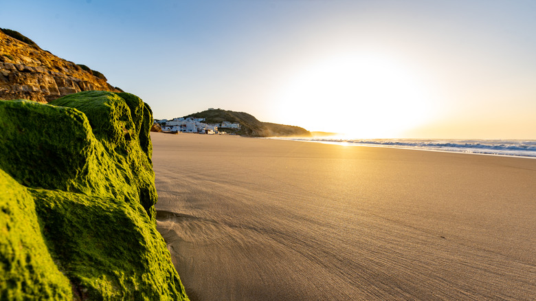 Sunset on the beach of Salema, Portugal