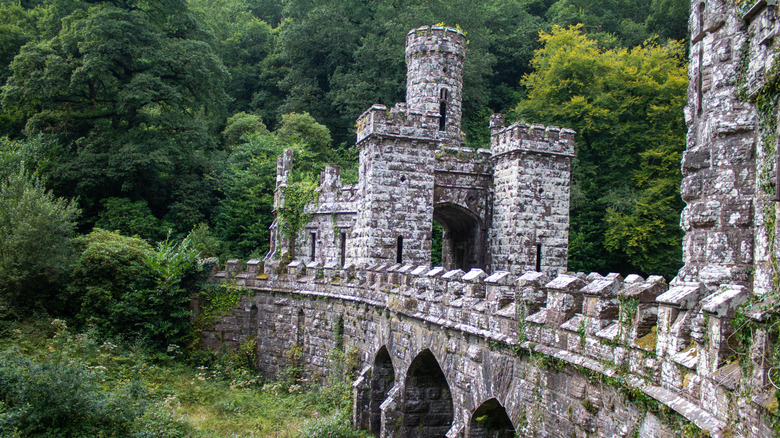 Ballysaggartmore Towers, a set of stunning ruins surrounded by green trees