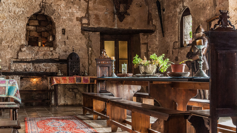 Historic dining room with original features in Palazzo Conte Federico
