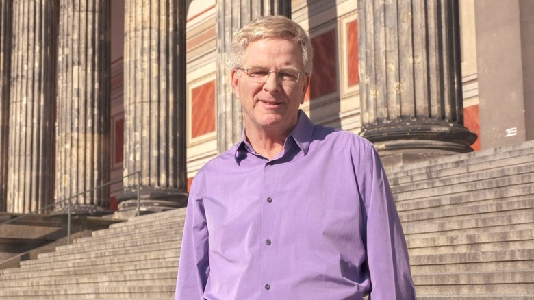 Rick Steves in purple shirt