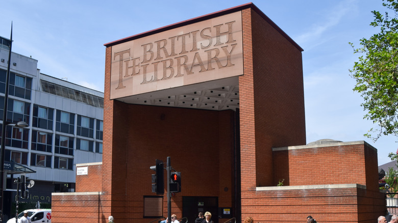Entrance to the British Library in London
