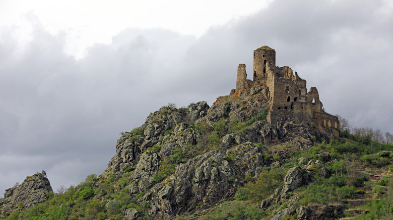 Ruins of Chateau de Leotoing in Auvergne, France