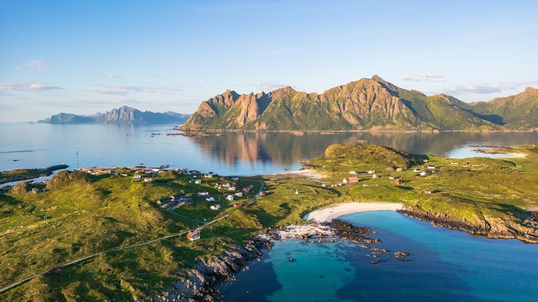 Aerial view of Norwegian landscape