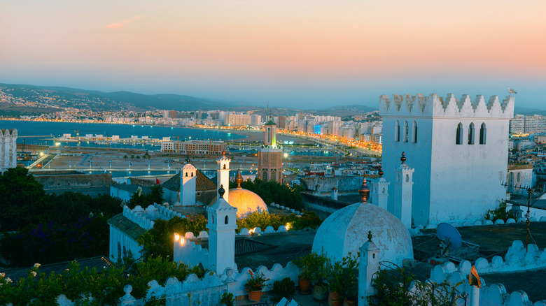 Sunset view over Tangier, Morocco 
