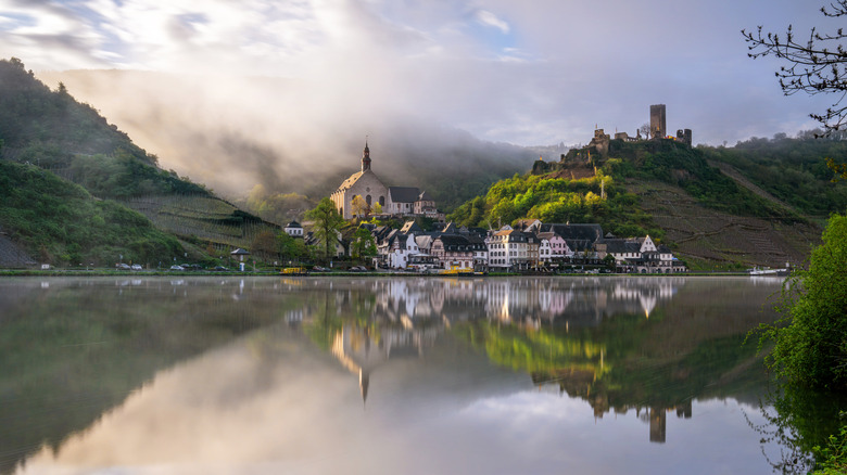 A view of the village of Beilstein from across the Mosel River