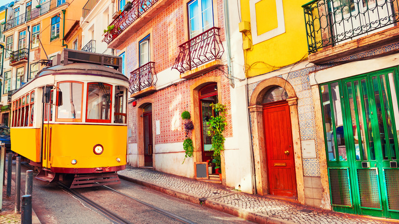 trolley in Lisbon, Portugal