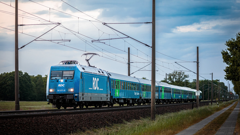 Sleeper train from Berlin to Stockholm passing by
