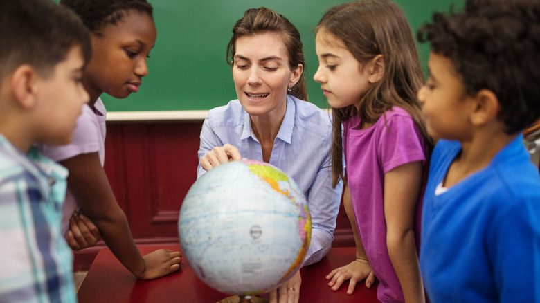 Teacher with chidlren