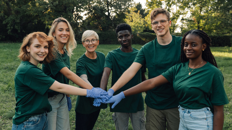 Group of people volunteering