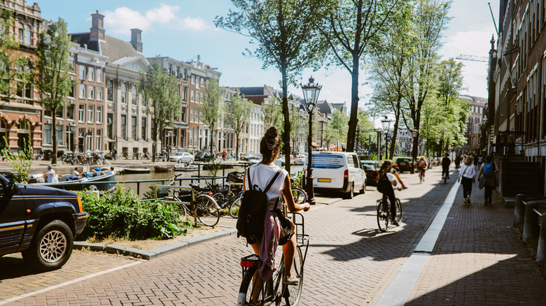 sunny Amsterdam cyclists