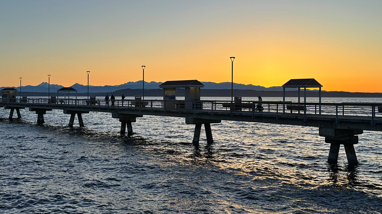 The Edmonds Fishing Pier at sunset