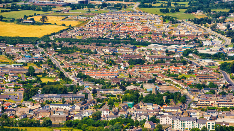 Birdseye view of Clonmel, Ireland