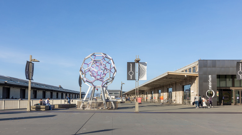 Outside The Exploratorium with sculptures on the pier