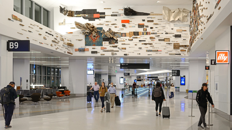 Inside Harvey Milk Terminal 1 at San Francisco International Airport