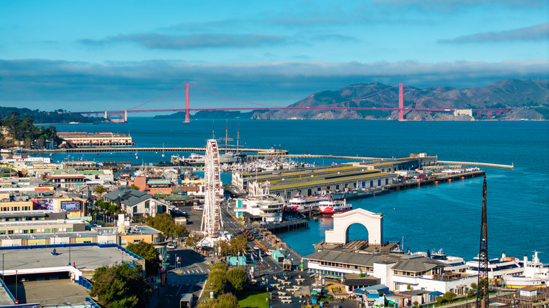 Aerial view of Fisherman's Wharf, San Francisco