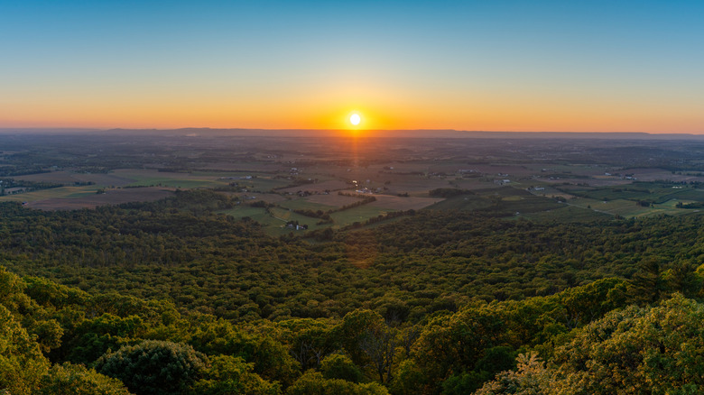 Sunset in Maryland mountains