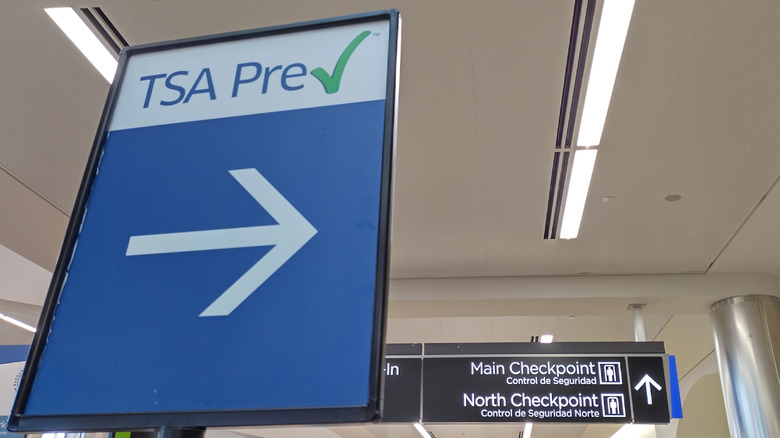 Sign for TSA precheck