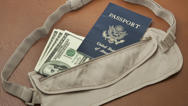 Money pouch with cash
