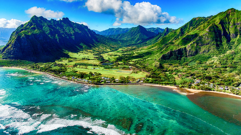 Oahu aerial view