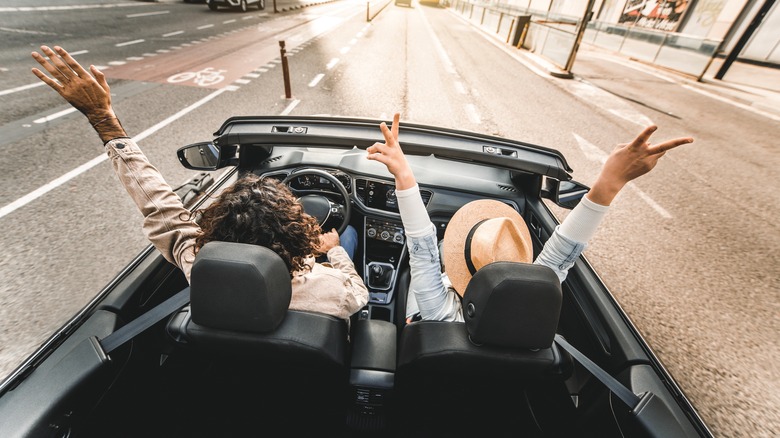 Couple on a road trip