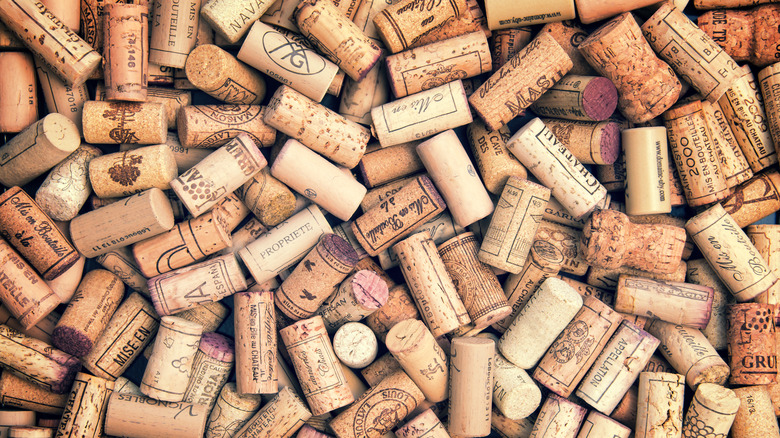 pile of wine corks