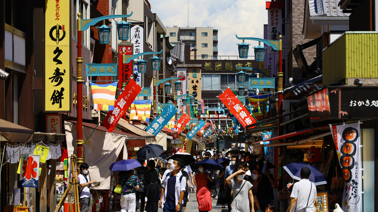 A colorful street scene in Kawasaki, Japan