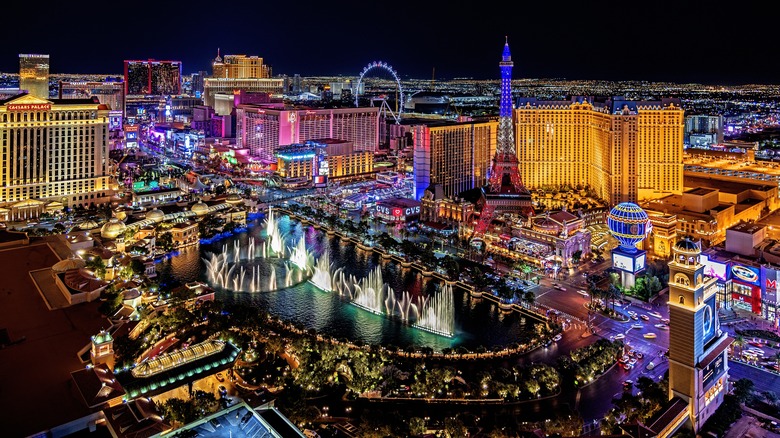 Aerial View of Las Vegas Strip