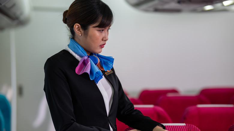 Angry flight attendant
