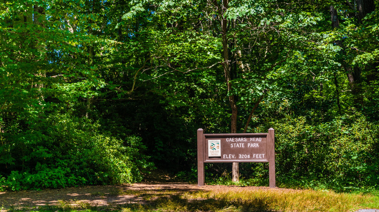 Signage for Caesars Head State Park