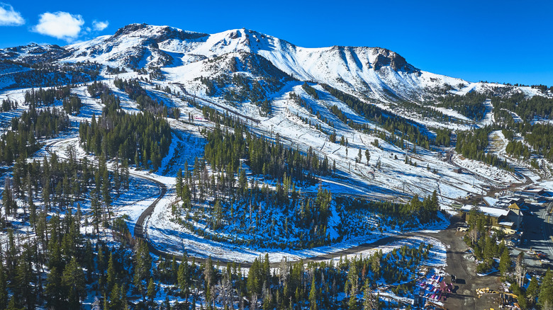 aerial view of Mammoth Mountain ski area