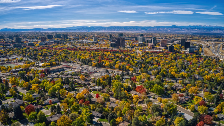 aerial view Aurora, Colorado