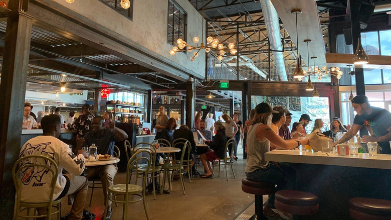 people eating at Stanley Marketplace