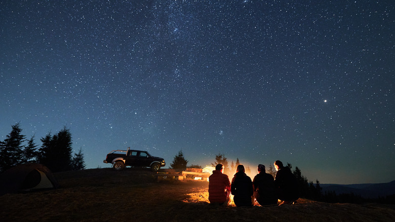 campfire night sky