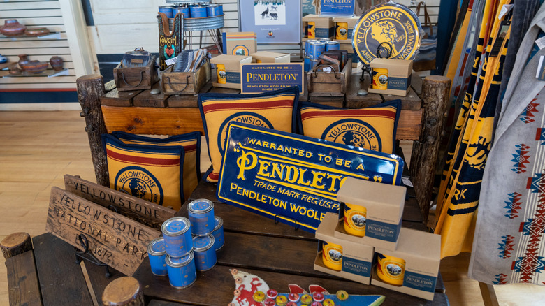 Pendleton blanket display