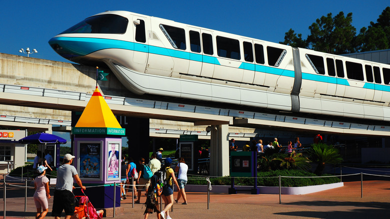 Disney's monorail at the park
