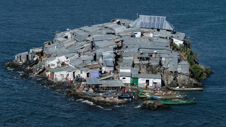 Aerial view of Migingo Island