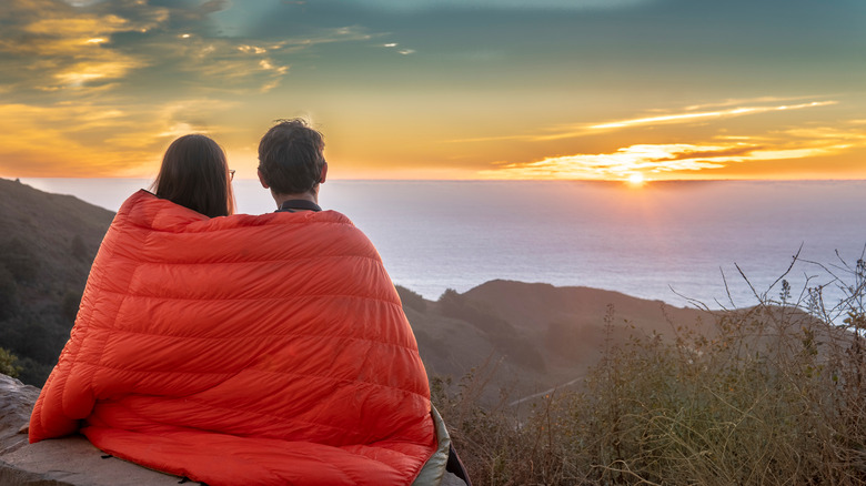 couple watching sunrise