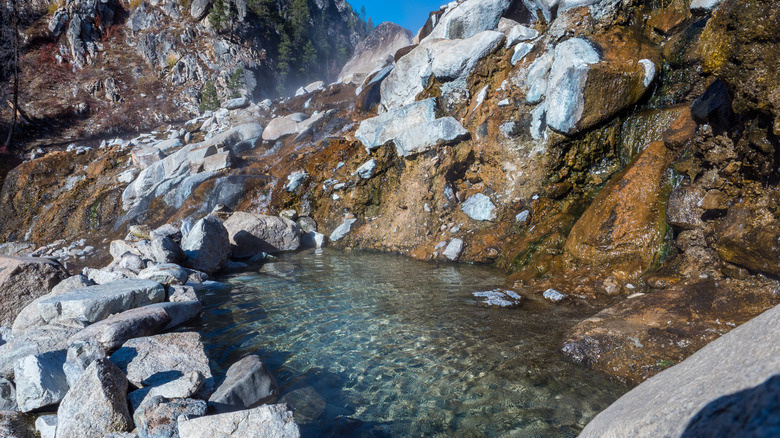 Natural hot spring in Idaho