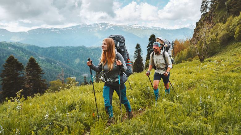 Couple hiking
