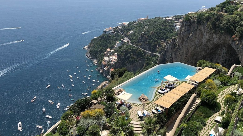 Pool at Monastero Santa Rosa Hotel & Spa