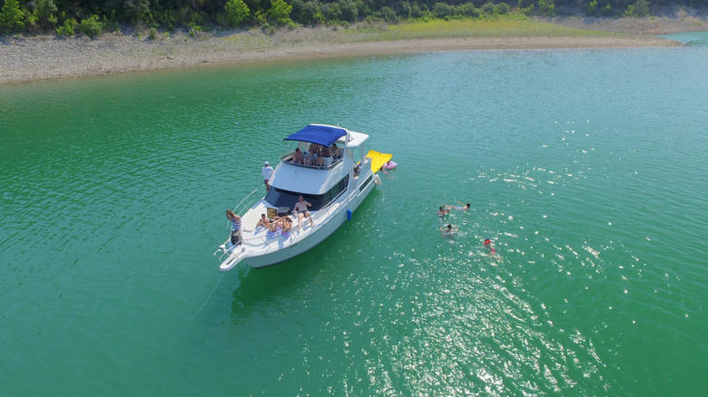 A boat on Lake Travis